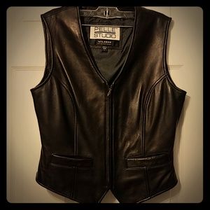 Womens leather vest